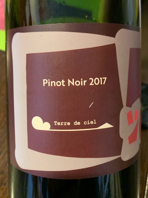 Terre de ciel Pinot Noir 2017(テールドシエル ピノ・ノワール