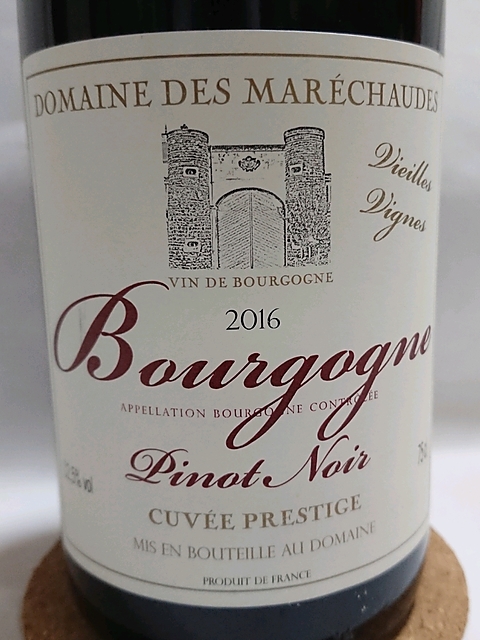Dom. des Maréchaudes Bourgogne Pinot Noir Cuvée Prestige Vieilles Vignes(ドメーヌ・ド・マレショード ブルゴーニュ ピノ・ノワール キュヴェ・プレステージ ヴィエイユ・ヴィーニュ)