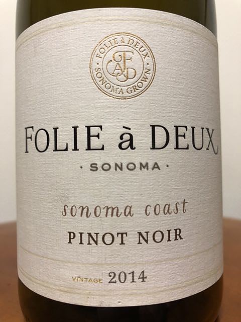 Folie à Deux Sonoma Coast Pinot Noir(フォリ・ア・ドゥ ソノマ・コースト ピノ・ノワール)