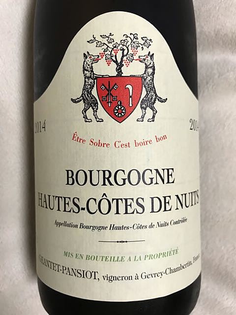 Geantet Pansiot Bourgogne Hautes Côtes de Nuits Blanc