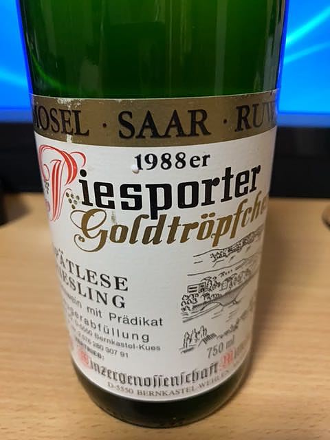 Winzergenossenschaft Mittelmosel Wehlen Piesporter Goldtröpfchen Riesling Spätlese