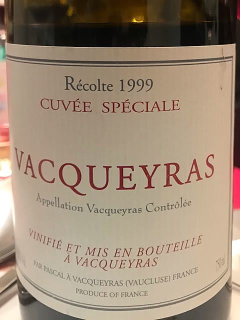 Pascal Frères Vacqueyras Cuvée Spéciale