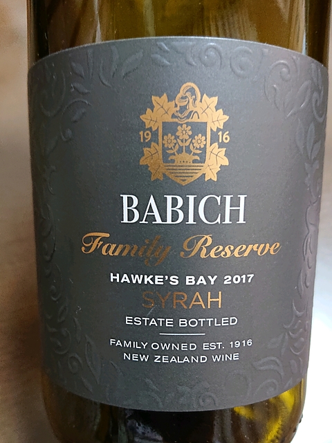 Babich Family Reserve Hawke's Bay Syrah(バビッチ ファミリー・リザーヴ ホークス・ベイ シラー)