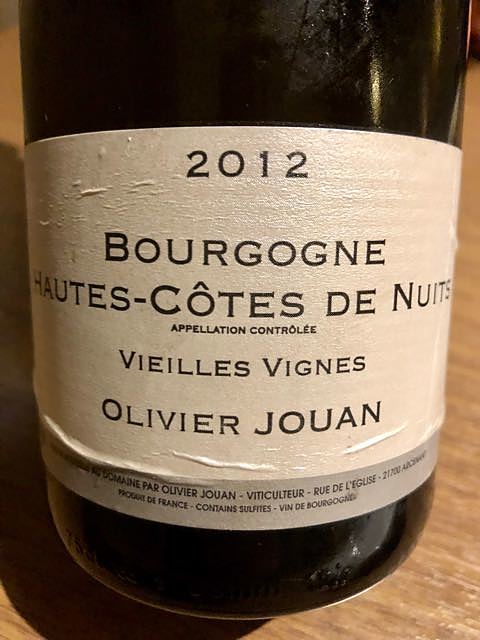 Olivier Jouan Bourgogne Hautes Côtes de Nuits Vieilles Vignes Blanc(オリヴィエ・ジュアン ブルゴーニュ オート・コート・ド・ニュイ ヴィエイユ・ヴィーニュ ブラン)