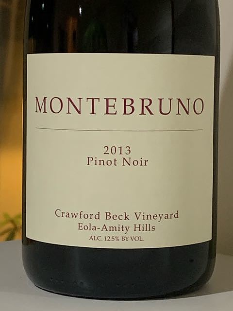 Montebruno Crawford Beck Vineyard Pinot Noir(モンテブルーノ クロフォード・ベック・ヴィンヤード ピノ・ノワール)