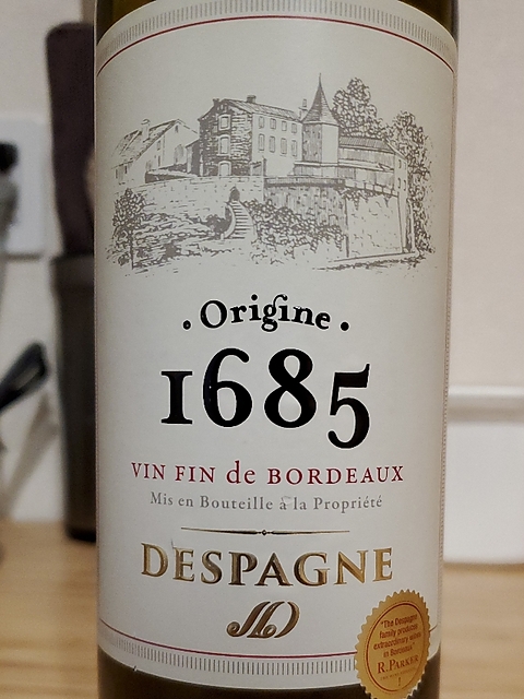 Despagne Origine 1685 Bordeaux Blanc