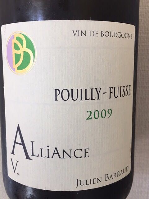 Julien Barraud Pouilly Fuissé Alliance Vieilles Vignes(ジュリアン・バロー プイィ・フュイッセ アリアンス ヴィエイユ・ヴィーニュ)