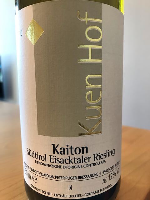 Kuenhof Kaiton Südtirol Eisacktaler Riesling(クーエンホフ カイトン ズュートチロル・アイザックターラー リースリング)