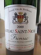 Ch. Saint Nicolas Fronsac(2000)