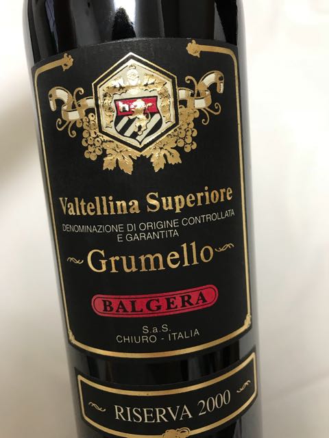 Balgera Valtellina Superiore Grumello Riserva(バルゲラ