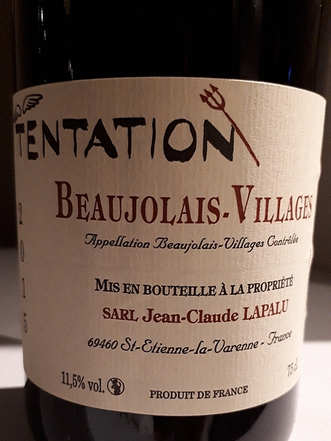 Jean Claude Lapalu Beaujolais Villages Tentation(ジャン・クロード・ラパリュ ボージョレ・ヴィラージュ タンタシオン)