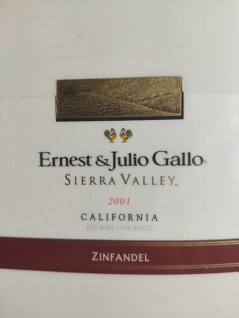 Ernest & Julio Gallo California Zinfandel(アーネスト・アンド・ジュリオ・ガロ ジンファンデル)