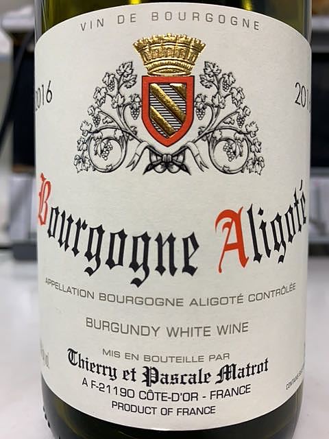 Thierry et Pascale Matrot Bourgogne Aligoté