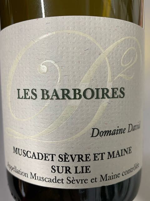 Dom. David Muscadet Sèvre et Maine Sur Lie Les Barboires(ドメーヌ・ダヴィド ミュスカデ・セーヴル・エ・メーヌ シュール・リー レ・バルボワール)