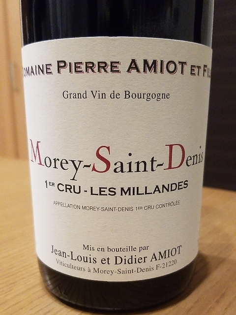 Dom. Pierre Amiot et Fils Morey Saint Denis 1er Cru Les Millandes(ドメーヌ・ピエール・アミオ・エ・フィス モレ・サン・ドニ プルミエ・クリュ レ・ミランド)