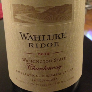 Wahluke Ridge Chardonnay(ワルーク・リッジ シャルドネ)