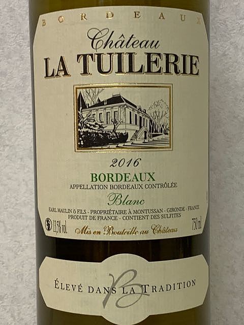 Ch. La Tuilerie Bordeaux Blanc(シャトー・ラ・チュイルリー ボルドー・ブラン)