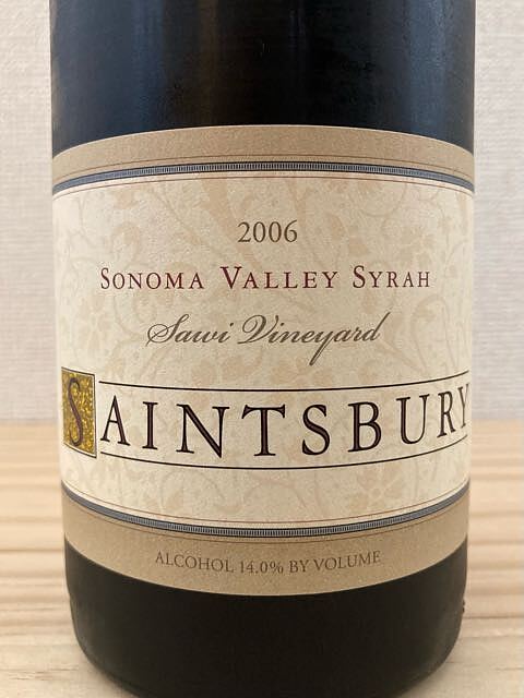 Saintsbury Sawi Vineyard Sonoma Valley Syrah