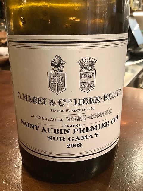 C. Marey & Cte. Liger Belair Saint Aubin 1er Cru Sur Gamay(クラウド・マーレー リジェ・ベレール サン・トーバン プルミエ・クリュ シュール・ガメイ)