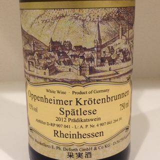 E. Ph. Deforth Oppenheimer Krötenbrunnen Spätlese