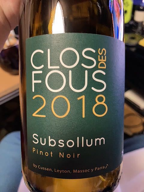 Clos des Fous Subsollum 2018