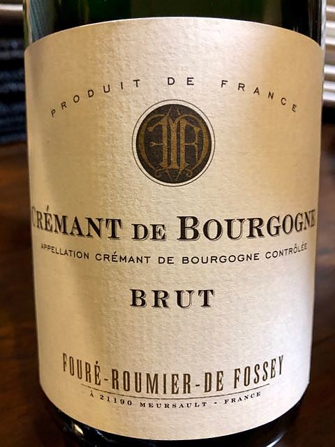 Fouré Roumier de Fossey Crémant de Bourgogne Brut(フーレ・ルーミエ・ド・フォセ クレマン・ド・ブルゴーニュ ブリュット)