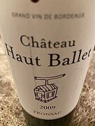 Ch. Haut Ballet Fronsac(2009)