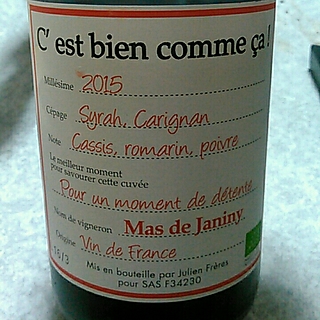 Mas de Janiny C'est bien comme ça! Rouge(マス・ド・ジャニーニ セ・ビヤン・コムサ ルージュ)