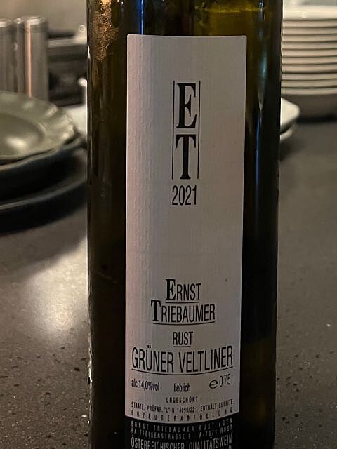 Ernst Triebaumer Rust Grüner Veltliner Lieblich(エルンスト・トリーバウマー ルスト グリューナー・ヴェルトリーナー リープリッヒ)