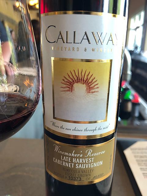 Callaway Winemaker's Reserve Late Harvest Cabernet Sauvignon(キャロウェイ ワインメーカーズ・リザーブ レイト・ハーヴェスト カベルネ・ソーヴィニヨン)