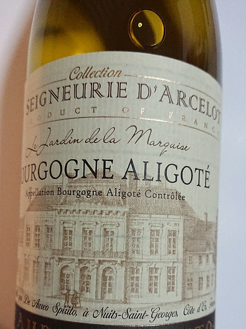 De Aureo Spirito Collection Seigneurie d'Arcelot Bourgogne Aligote(ド・アウレオ・スピリット コレクシオン・セニュリ・ダッスロ ブルゴーニュ アリゴテ)