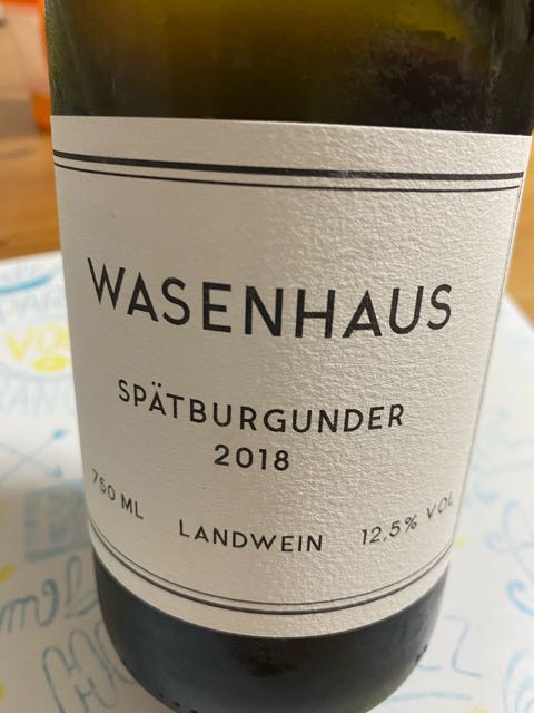 Wasenhaus ヴァーゼンハウス シュペートブルグンダー ベーレン 2020 シュペートブルグンダー・ホーレン・バーディシャー・ラント