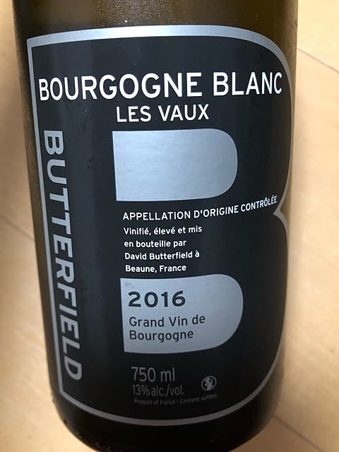 David Butterfield Bourgogne Blanc Les Vaux(デイヴィッド・バターフィールド ブルゴーニュ ブラン レ・ヴォー)
