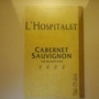 L'Hospitalet Cabernet Sauvignon(2002)