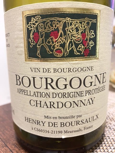 Henry de Boursaulx Bourgogne Chardonnay(アンリ・ド・ブルソー ブルゴーニュ・シャルドネ)