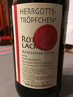 Herrgotts Tröpfchen Rot Lack Bereich Wonnegau Blauer Portugieser(ヘアゴッツ・トレプヒェン ロット・ラック ブラウアー・ポルトギーザー)