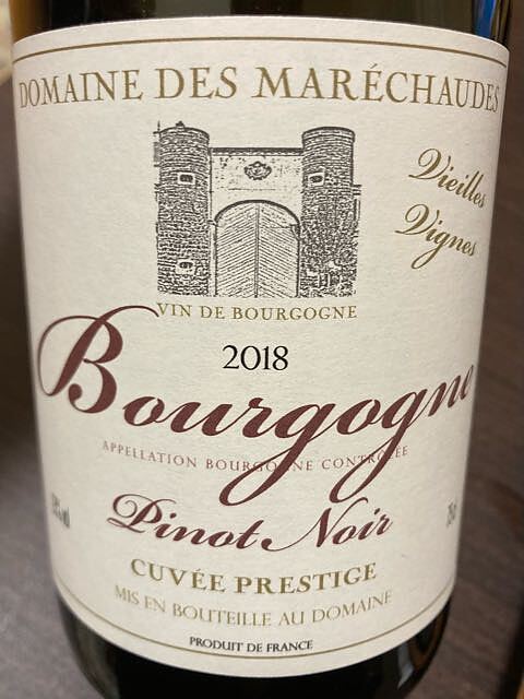 Dom. des Maréchaudes Bourgogne Pinot Noir Cuvée Prestige Vieilles Vignes(ドメーヌ・ド・マレショード ブルゴーニュ ピノ・ノワール キュヴェ・プレステージ ヴィエイユ・ヴィーニュ)