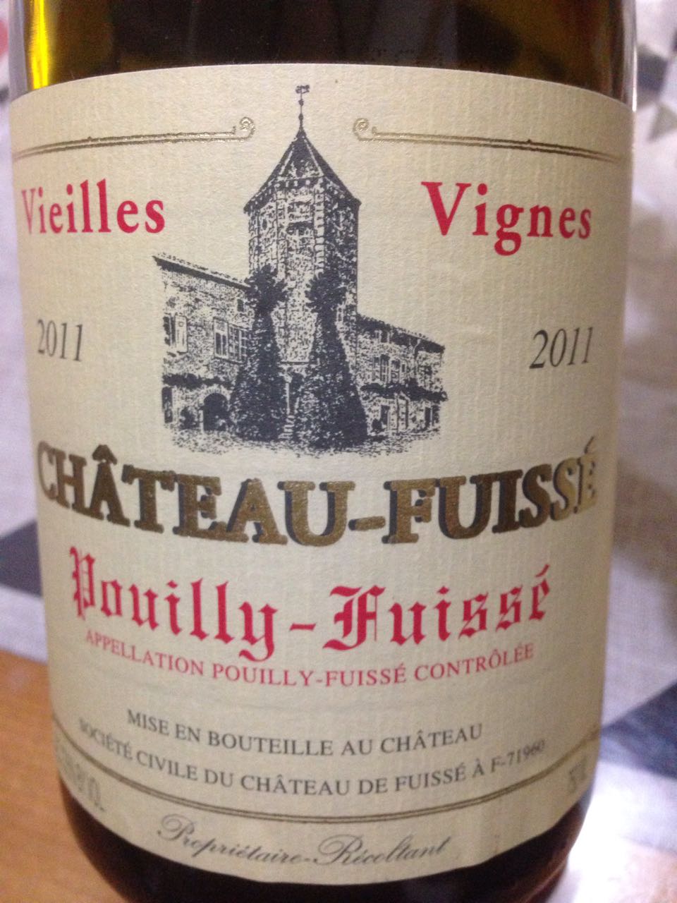 プイィ・フュイッセ 1990 Pouilly Fuisse ヴィンテージワイン プイィ・フュイッセ シャトー・フュイッセ テート・ド・キュヴェ