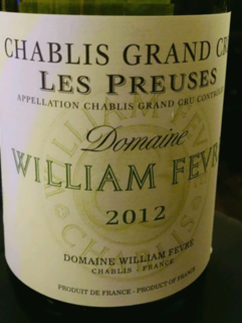 ワイン Chablis Grand Cru \"Les Preuses\" 2009 WILLIAM FEVRE GRAND CRU LES PREUSES 2009（The Chablis Grand
