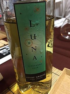 Luna Vineyards Pinot Grigio Napa Valley(ルナ・ヴィンヤーズ ピノ・グリージョ ナパ・ヴァレー)