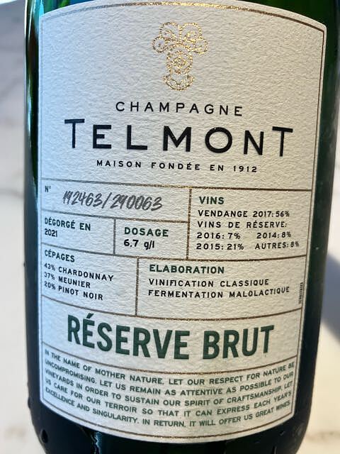 Telmont Réserve Brut(テルモン レゼルヴ ブリュット)