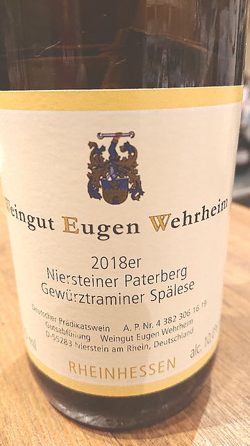 Eugen Wehrheim Niersteiner Paterberg Gewürztraminer Spätlese
