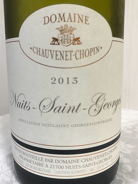 Chauvenet Chopin Nuits Saint Georges(ショーヴネ・ショパン ニュイ サン・ジョルジュ)