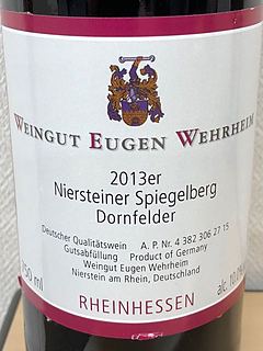 Eugen Wehrheim Niersteiner Spiegelberg Dornfelder