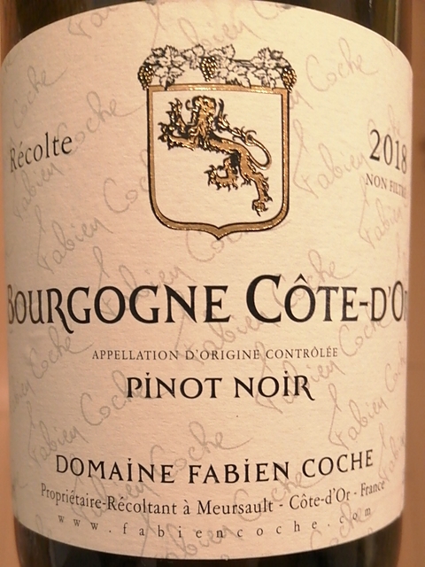 Dom. Fabien Coche Bourgogne Côte d'Or Pinot Noir