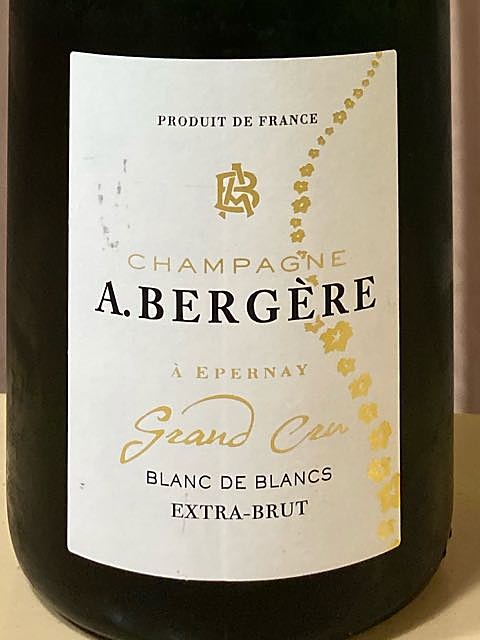 A. Bergère Grand Cru Épernay Blanc de Blancs Extra Brut(アンドレ・ベルジェール グラン・クリュ エペルネ ブラン・ド・ブラン エクストラ・ブリュット)