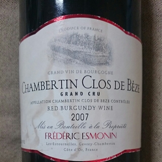 Frédéric Esmonin Chambertin Clos de Bèze Grand Cru