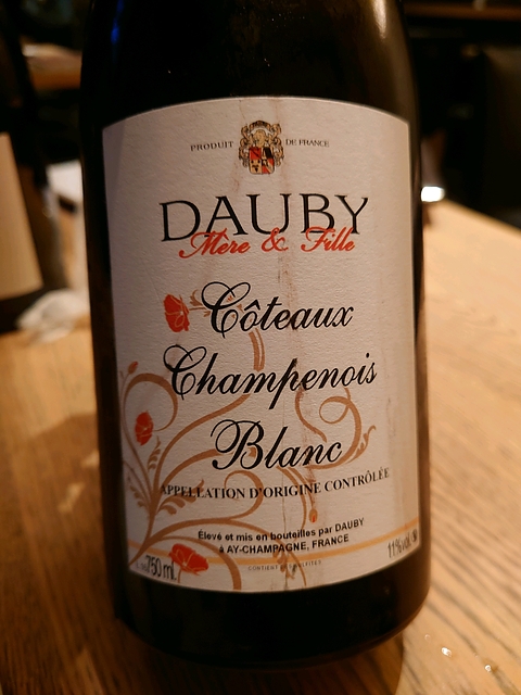 Dauby Coteaux Champenois Blanc(ドビ コトー・シャンプノワ ブラン)