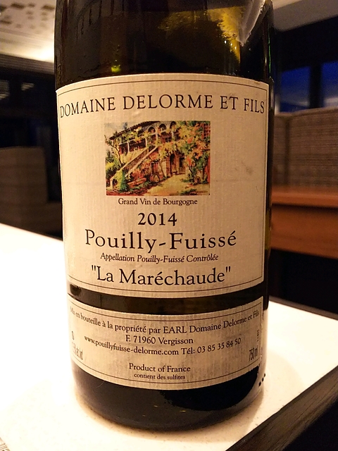 Dom. Delorme et Fils Pouilly Fuissé La Maréchaude(ドメーヌ・ドゥロルム・エ・フィルズ プイィ・フュイッセ ラ・マレショード)