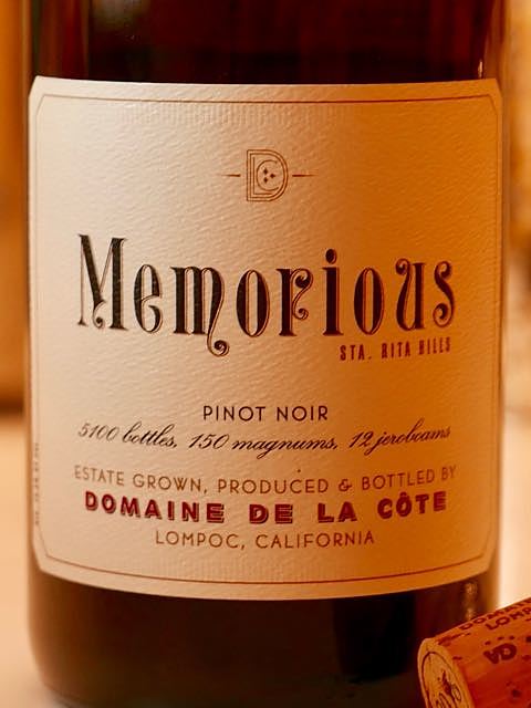 Dom. de la Côte Memorious Pinot Noir(ドメーヌ・ド・ラ・コート メモリアス ピノ・ノワール)